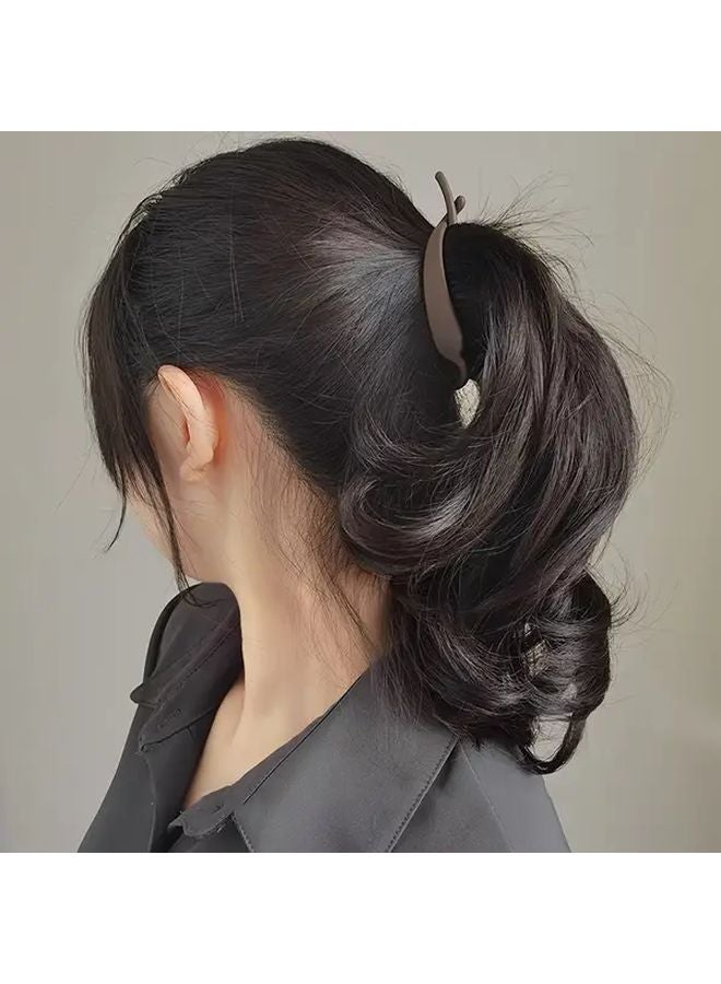 Black French Hair Clips 2pcs Minimalist Barrettes For Women Updos Ponytails - Image 2